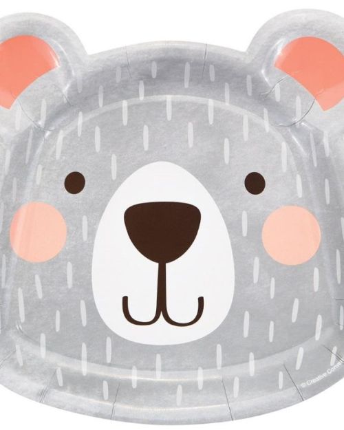 Lil Bear Shaped Plates 8pk