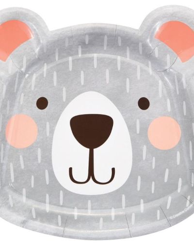 Lil Bear Shaped Plates 8pk
