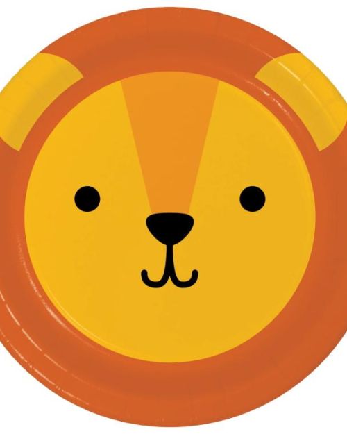 Animal Faces Lion Dinner Plates 8pk