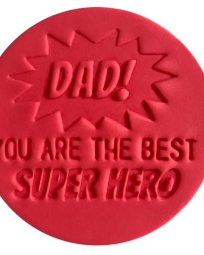 Little Biskut Dad! You Are the Best Super Hero Embosser