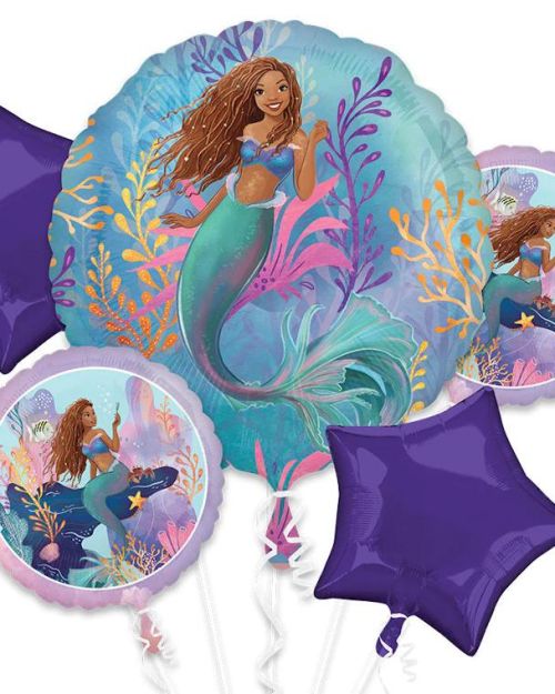 Little Mermaid Movie 2023 Foil Balloon Bouquet