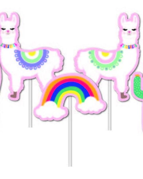 Llama Cake Topper Set
