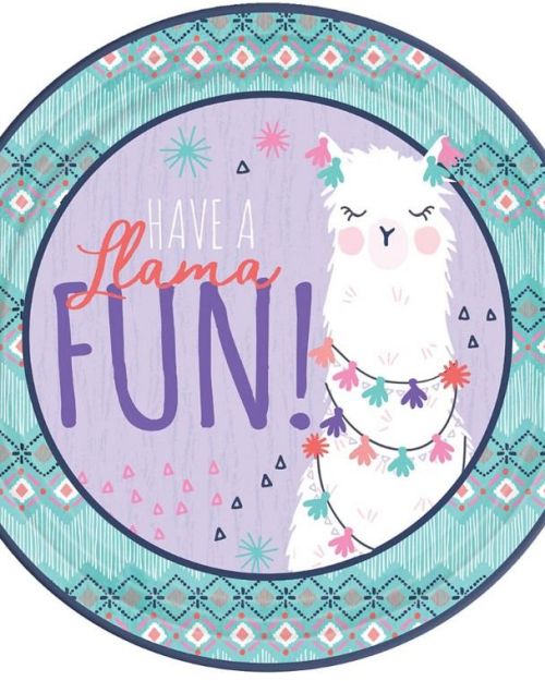 Llama Fun Dinner Plates 8pk