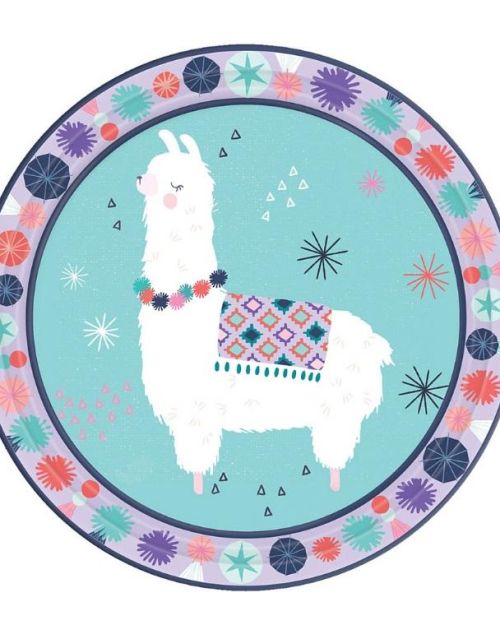 Llama Fun Lunch Plates 8pk
