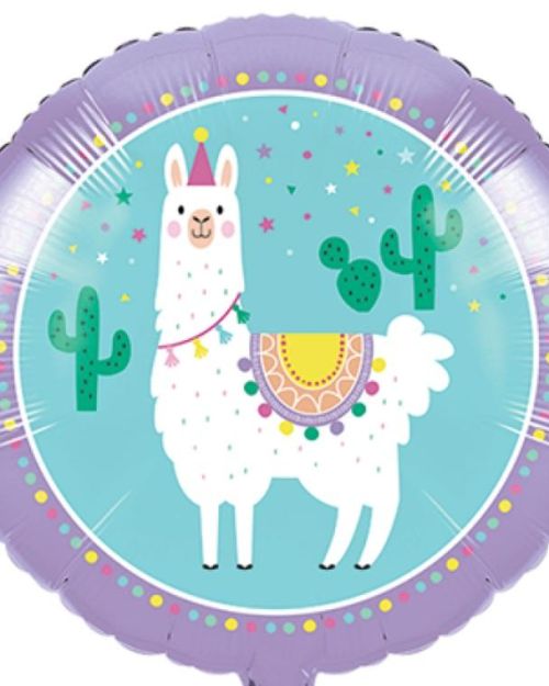 Llama Party Foil Balloon
