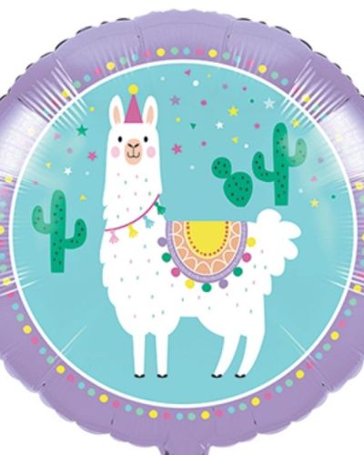 Llama Party Foil Balloon