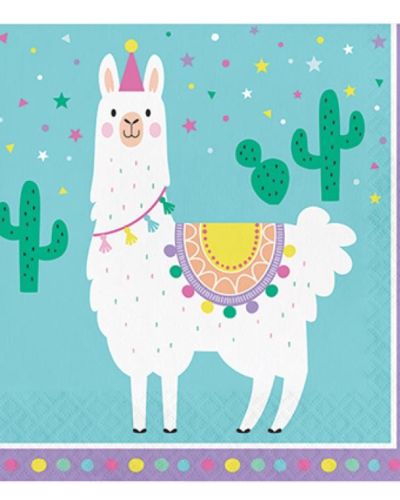 Llama Party Lunch Napkins 16pk