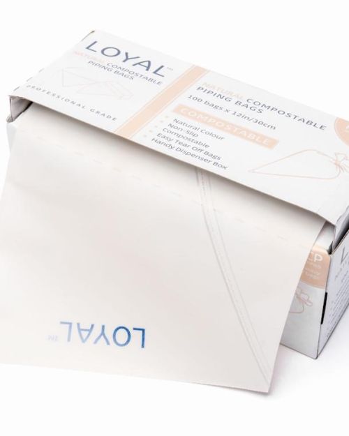 LOYAL Compostable Piping Bag Natural 100pk – 12″