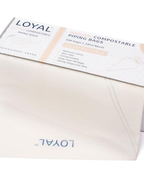 LOYAL Compostable Piping Bag Natural 100pk – 18″