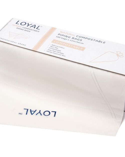 LOYAL Compostable Piping Bag Natural 100pk – 22″