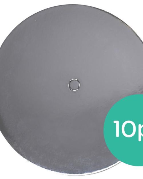 LOYAL Perforated Silver Cake Card 12in 10pk