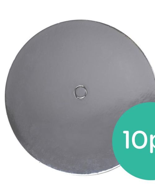 LOYAL Perforated Silver Cake Card 6in 10pk