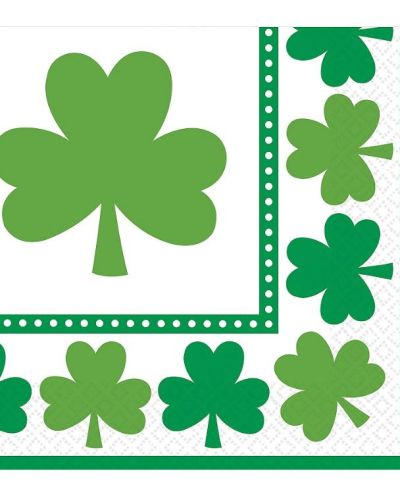 Lucky Shamrocks Lunch Napkins 16pk