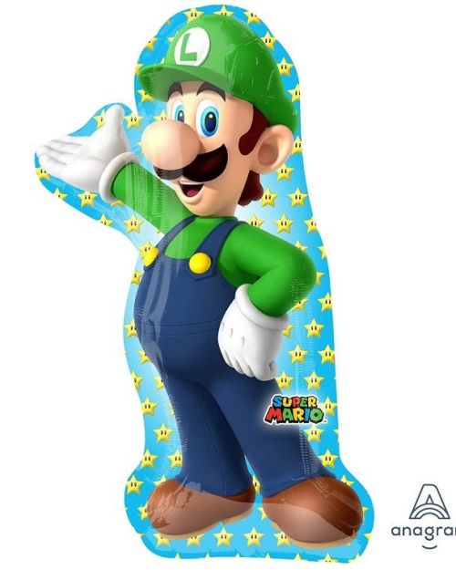 Luigi SuperShape Foil Balloon