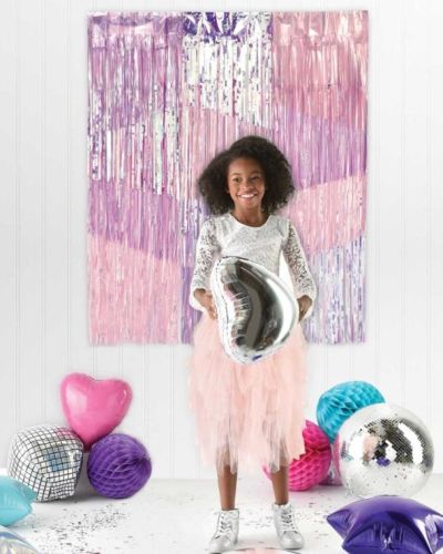 Luminous Iridescent Fringe Backdrop