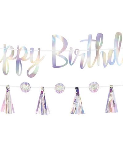 Luminous Iridescent Birthday Banners