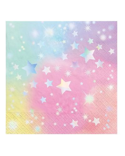 Luminous Iridescent Beverage Napkins 16pk