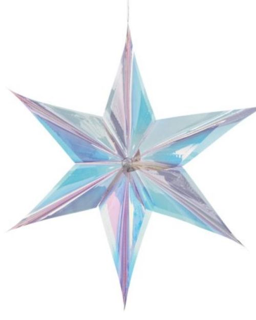 Luminous Iridescent Hanging Star