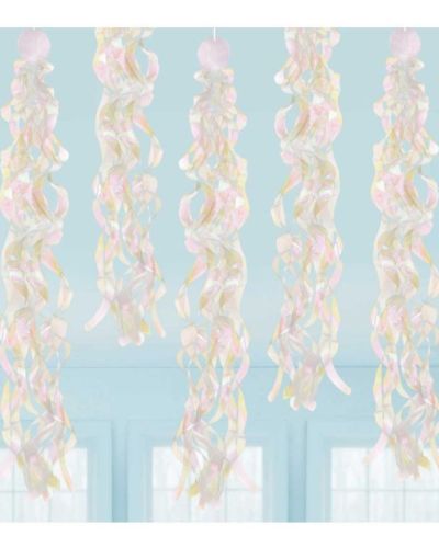 Luminous Iridescent Hanging Swirl Decorations