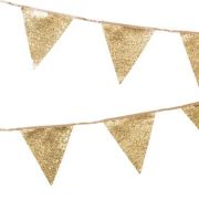 Luxe Gold Glitter Bunting