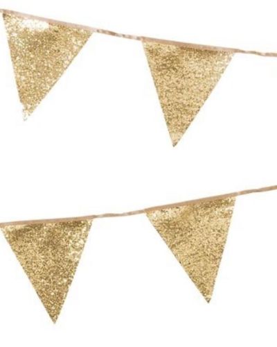 Luxe Gold Glitter Bunting