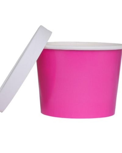 Luxe Paper Tub with Lid 5pk – Flamingo