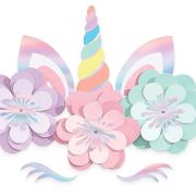 Magical Rainbow Unicorn Floral Cutouts