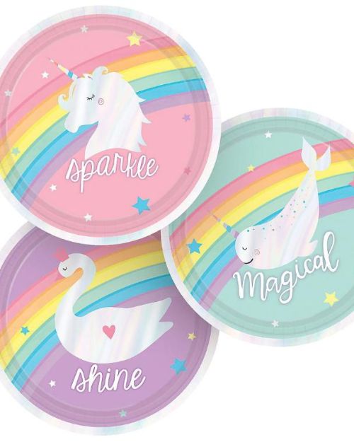 Magical Rainbow Lunch Plates 8pk