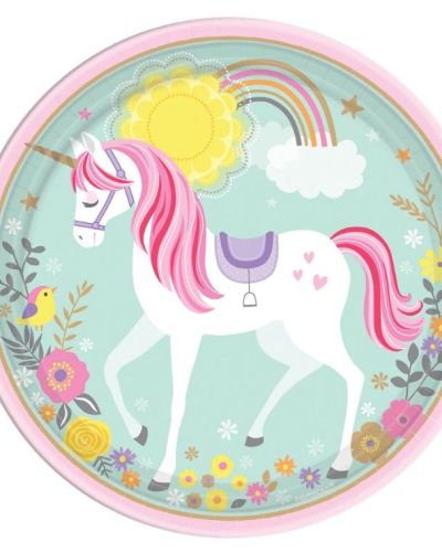 Magical Unicorn Dinner Plates 8pk