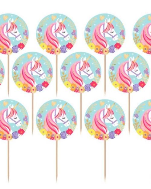 Magical Unicorn Foil Picks 24pk