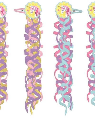Magical Unicorn Hair Clips 4pk