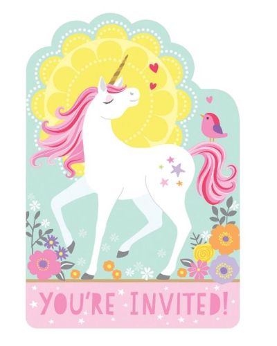 Magical Unicorn Invitations 8pk