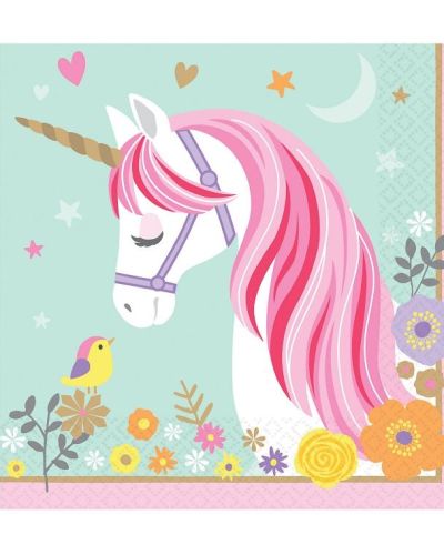 Magical Unicorn Lunch Napkins 16pk