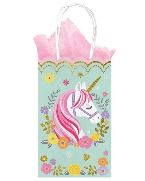 Magical Unicorn Glittered Treat Bags 10pk