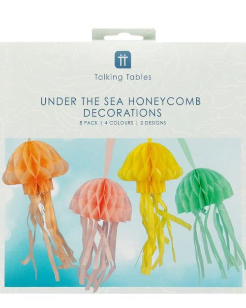 Make Waves Jellyfish Honeycomb Decorations 8pk