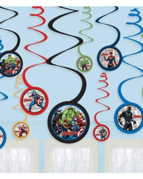 Avengers Hanging Spiral Decorations