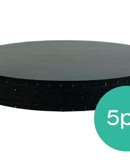 Black 16″ Cake Board 6mm – 5pk