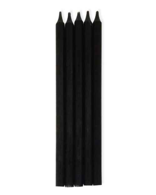 Matte Black Taper Candles 10pk