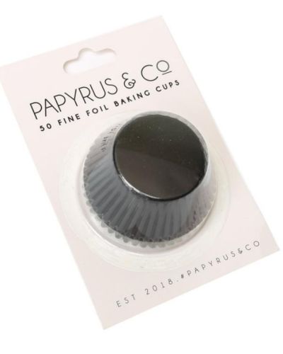 Medium Black Foil Cupcake Cases 50pk