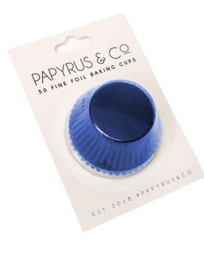 Medium Navy Foil Cupcake Cases 50pk