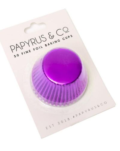 Medium Purple Foil Cupcake Cases 50pk