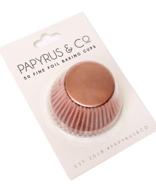 Medium Rose Gold Foil Cupcake Cases 50pk