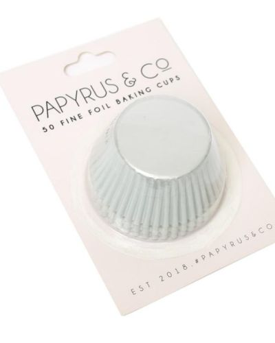 Medium White Foil Cupcake Cases 50pk
