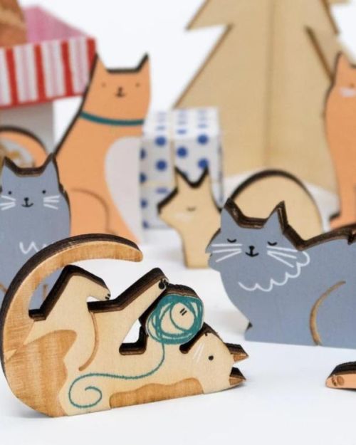Meri Meri Cat Wooden Advent Calendar