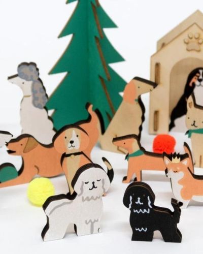 Meri Meri Dog Wooden Advent Calendar
