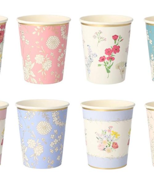 Meri Meri English Garden Party Cups 8pk