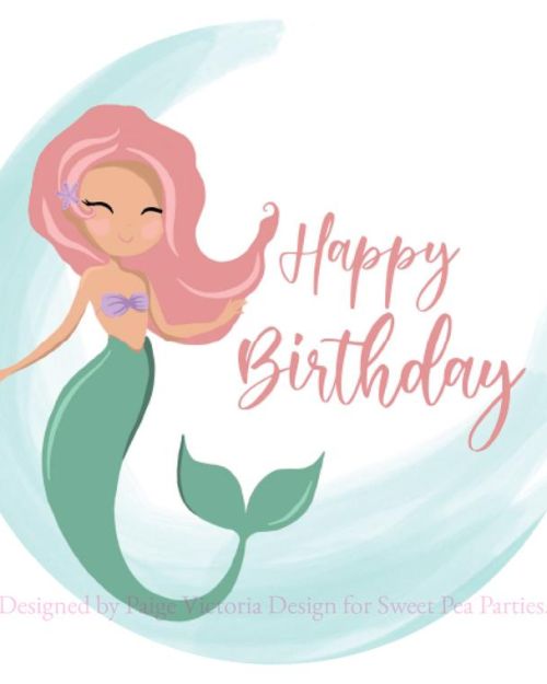 Edible Icing Image – Mermaid Round