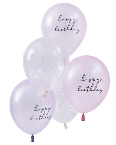 Mermaid Shell Confetti Balloons 5pk