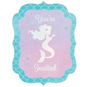 Mermaid Shine Invitations 8pk