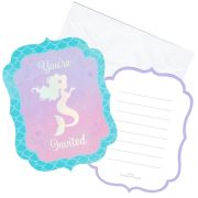 Mermaid Shine Invitations 8pk
